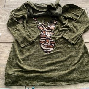 Turtle neck sequin sweater